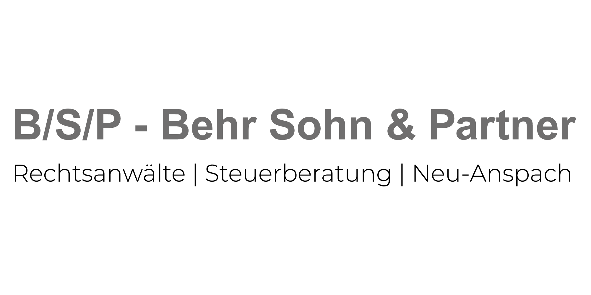 Logo der Kanzlei Behr Sohn und Partner in Neu-Anspach, moderne Darstellung für professionelle Rechtsberatung im Strafrecht und weiteren Rechtsgebieten